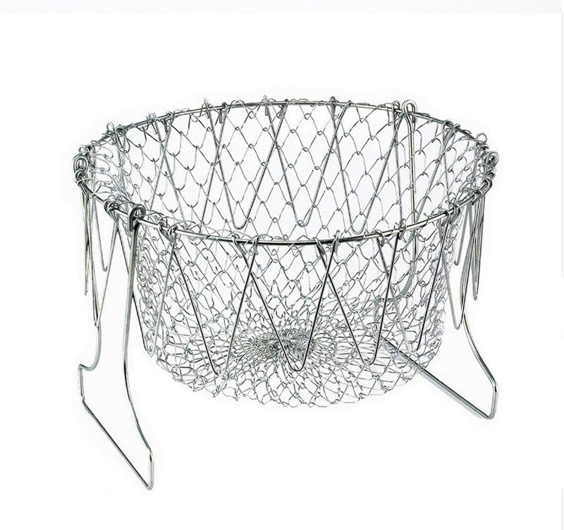 Foldable Multipurpose Food Safe Stainless Steel Basket