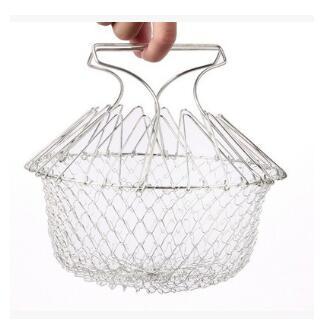 Foldable Multipurpose Food Safe Stainless Steel Basket