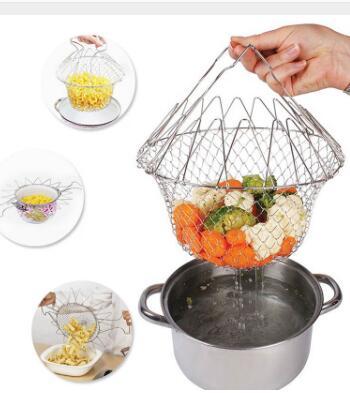 Foldable Multipurpose Food Safe Stainless Steel Basket