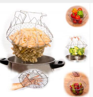 Foldable Multipurpose Food Safe Stainless Steel Basket